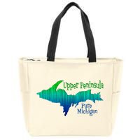 Up Upper Peninsula Michigan Ombre Yoopers 906 Zip Tote Bag