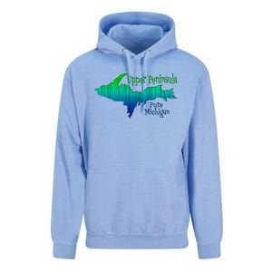 Up Upper Peninsula Michigan Ombre Yoopers 906 Unisex Surf Hoodie