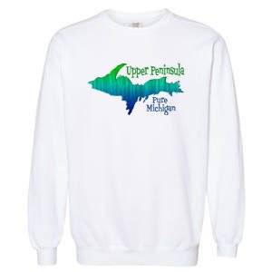 Up Upper Peninsula Michigan Ombre Yoopers 906 Garment-Dyed Sweatshirt