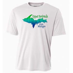 Up Upper Peninsula Michigan Ombre Yoopers 906 Cooling Performance Crew T-Shirt