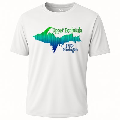 Up Upper Peninsula Michigan Ombre Yoopers 906 Cooling Performance Crew T-Shirt