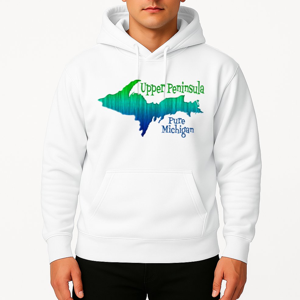 Up Upper Peninsula Michigan Ombre Yoopers 906 Hoodie
