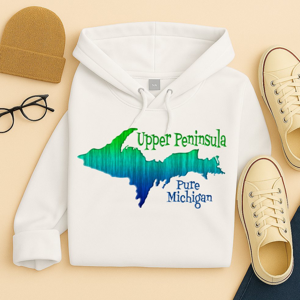 Up Upper Peninsula Michigan Ombre Yoopers 906 Hoodie