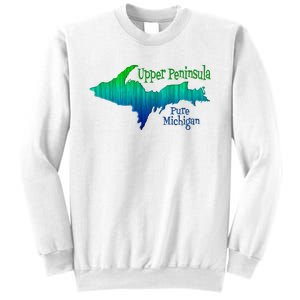 Up Upper Peninsula Michigan Ombre Yoopers 906 Sweatshirt