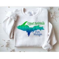 Up Upper Peninsula Michigan Ombre Yoopers 906 Sweatshirt