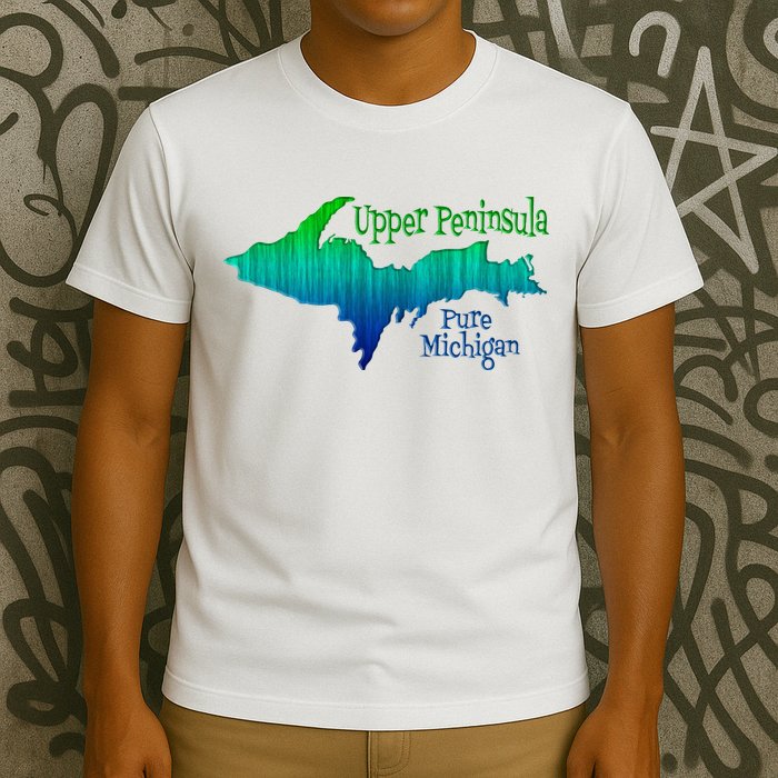 Up Upper Peninsula Michigan Ombre Yoopers 906 T-Shirt