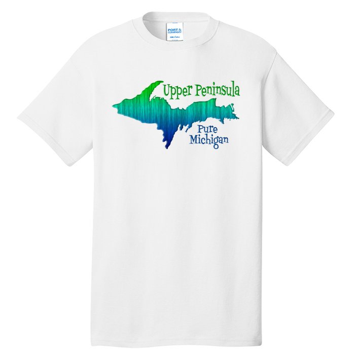 Up Upper Peninsula Michigan Ombre Yoopers 906 Tall T-Shirt