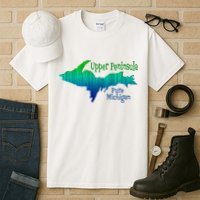 Up Upper Peninsula Michigan Ombre Yoopers 906 Tall T-Shirt