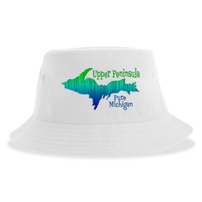 Up Upper Peninsula Michigan Ombre Yoopers 906 Sustainable Bucket Hat