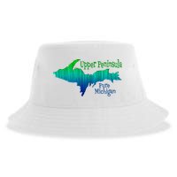 Up Upper Peninsula Michigan Ombre Yoopers 906 Sustainable Bucket Hat