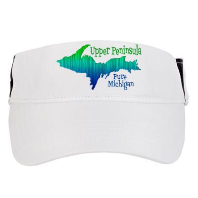 Up Upper Peninsula Michigan Ombre Yoopers 906 Adult Drive Performance Visor