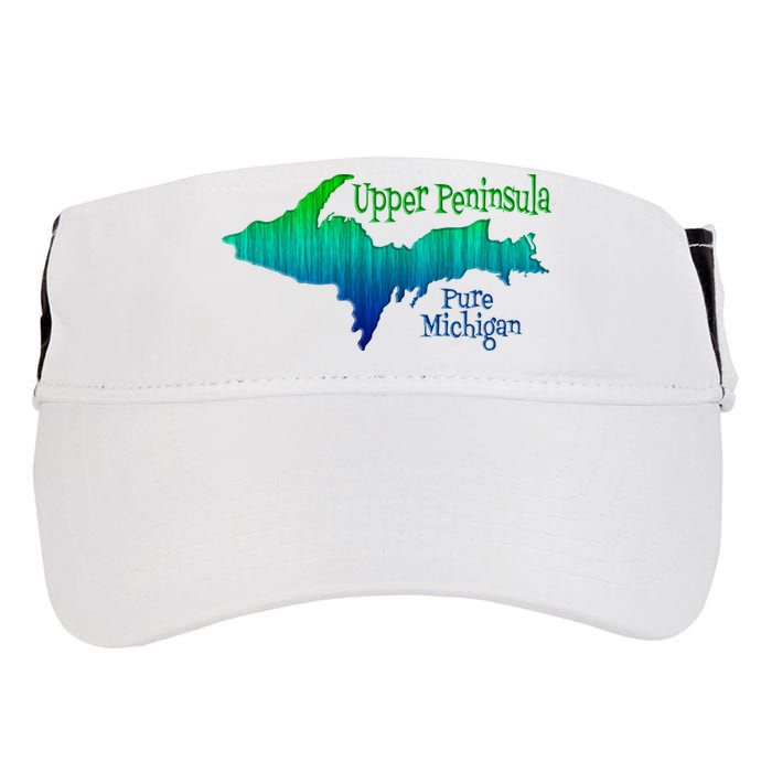 Up Upper Peninsula Michigan Ombre Yoopers 906 Adult Drive Performance Visor