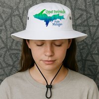 Up Upper Peninsula Michigan Ombre Yoopers 906 Bucket Hat
