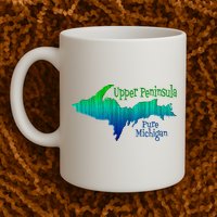 Up Upper Peninsula Michigan Ombre Yoopers 906 Mug