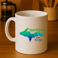 Up Upper Peninsula Michigan Ombre Yoopers 906 Mug
