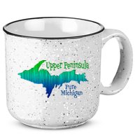 Up Upper Peninsula Michigan Ombre Yoopers 906 15oz Campfire Ceramic Mug