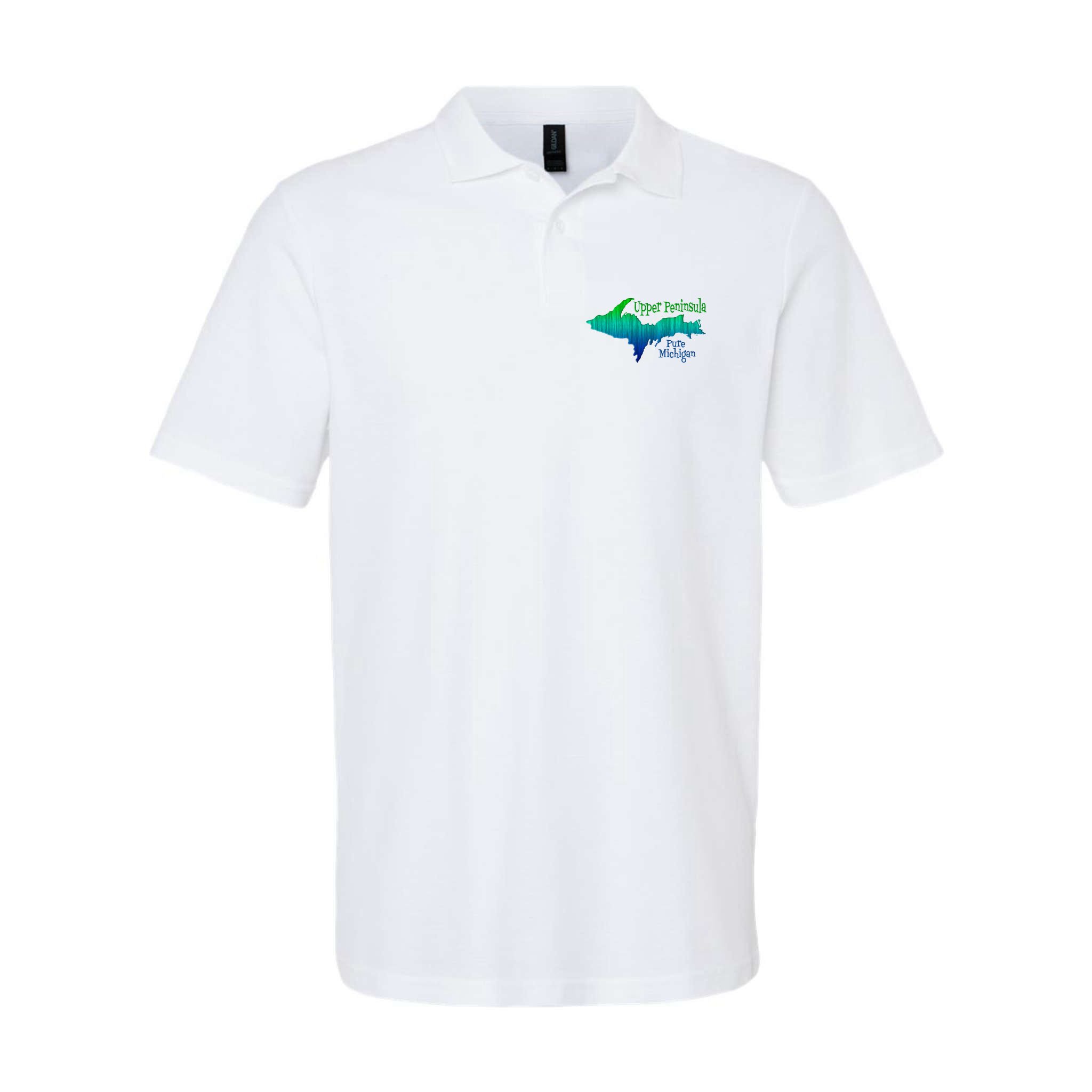Up Upper Peninsula Michigan Ombre Yoopers 906 Polo