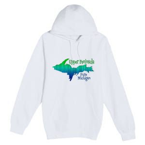 Up Upper Peninsula Michigan Ombre Yoopers 906 Premium Pullover Hoodie