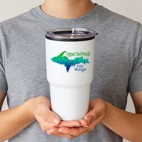 Up Upper Peninsula Michigan Ombre Yoopers 906 Tumbler