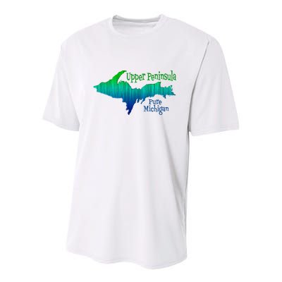 Up Upper Peninsula Michigan Ombre Yoopers 906 Youth Performance Sprint T-Shirt