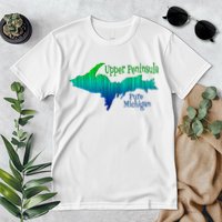Up Upper Peninsula Michigan Ombre Yoopers 906 Premium T-Shirt