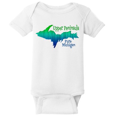 Up Upper Peninsula Michigan Ombre Yoopers 906 Baby Bodysuit