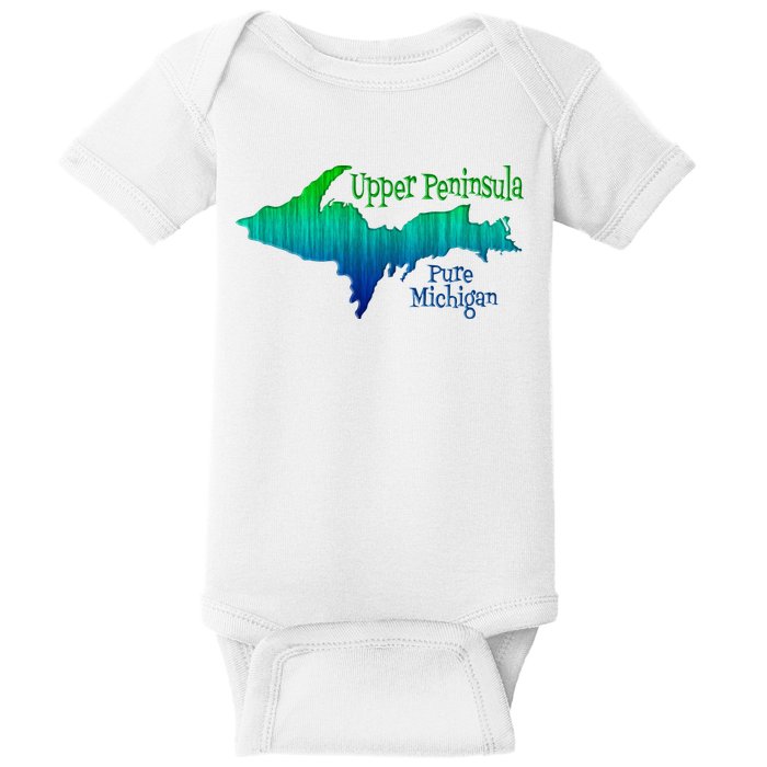Up Upper Peninsula Michigan Ombre Yoopers 906 Baby Bodysuit