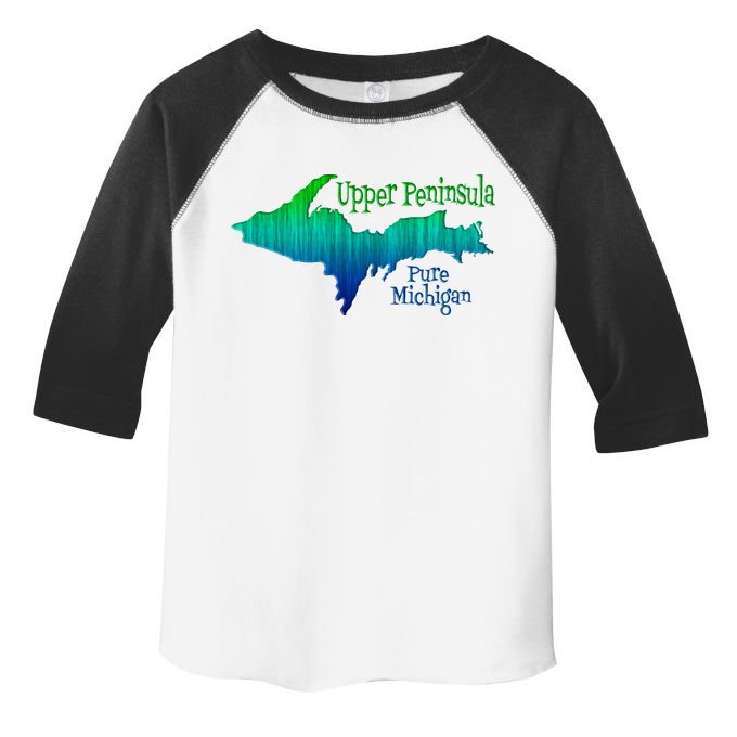 Up Upper Peninsula Michigan Ombre Yoopers 906 Toddler Fine Jersey T-Shirt