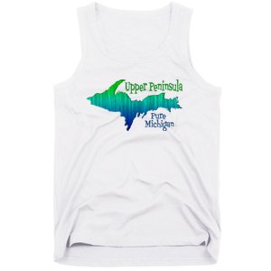 Up Upper Peninsula Michigan Ombre Yoopers 906 Tank Top