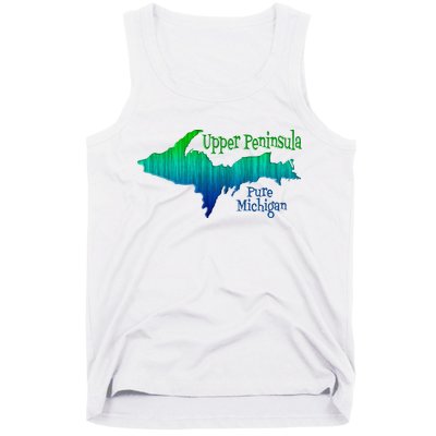 Up Upper Peninsula Michigan Ombre Yoopers 906 Tank Top