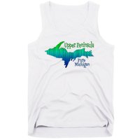 Up Upper Peninsula Michigan Ombre Yoopers 906 Tank Top