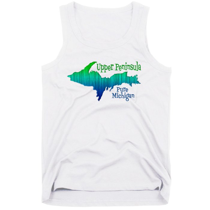 Up Upper Peninsula Michigan Ombre Yoopers 906 Tank Top