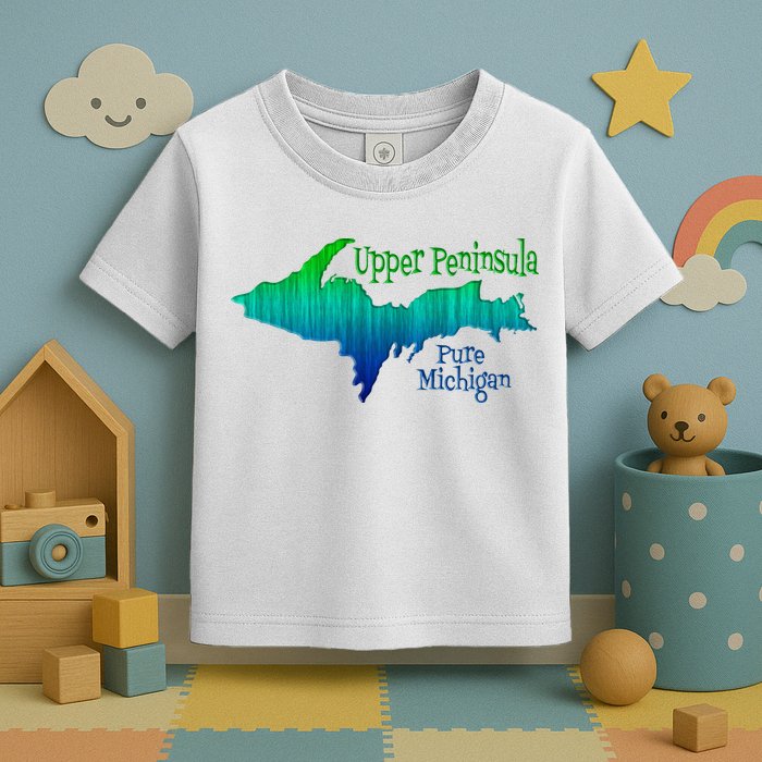 Up Upper Peninsula Michigan Ombre Yoopers 906 Toddler T-Shirt