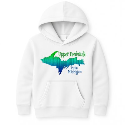 Up Upper Peninsula Michigan Ombre Yoopers 906 Kids Hoodie