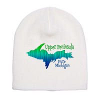 Up Upper Peninsula Michigan Ombre Yoopers 906 Short Acrylic Beanie
