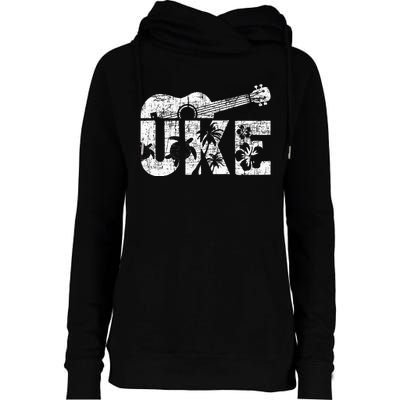 Uke Ukulele Player Ukulelist Music Guitarist Womens Funnel Neck Pullover Hood