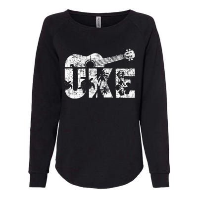 Uke Ukulele Player Ukulelist Music Guitarist Womens California Wash Sweatshirt