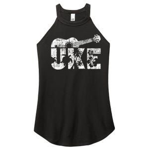 Uke Ukulele Player Ukulelist Music Guitarist Women's Perfect Tri Rocker Tank