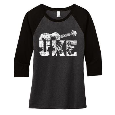 Uke Ukulele Player Ukulelist Music Guitarist Women's Tri-Blend 3/4-Sleeve Raglan Shirt