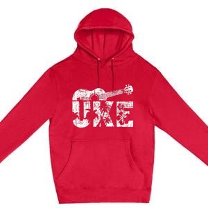 Uke Ukulele Player Ukulelist Music Guitarist Premium Pullover Hoodie