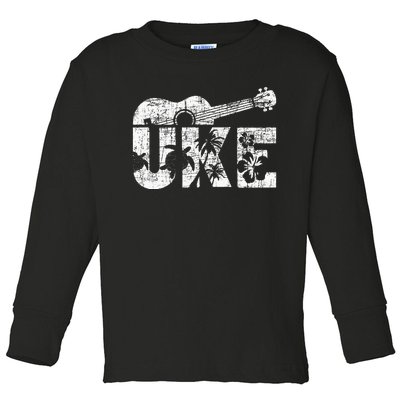 Uke Ukulele Player Ukulelist Music Guitarist Toddler Long Sleeve Shirt