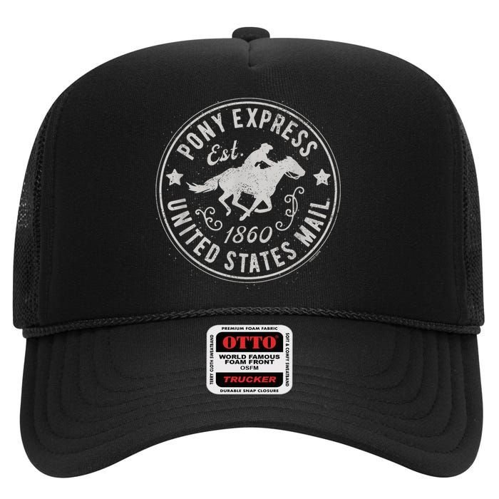 Usps Usps Pony Express Gift High Crown Mesh Back Trucker Hat