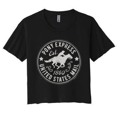 Usps Usps Pony Express Gift Women's Crop Top Tee