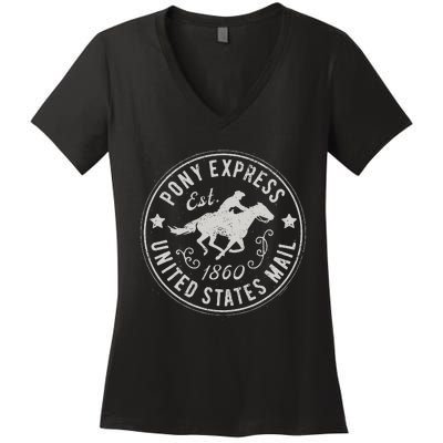 Usps Usps Pony Express Women's V-Neck T-Shirt