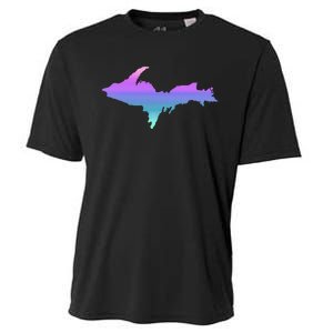 Up Upper Peninsula Michigan Ombre Yoopers 906 Cooling Performance Crew T-Shirt