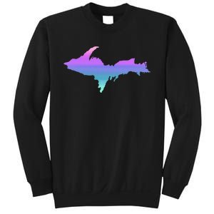 Up Upper Peninsula Michigan Ombre Yoopers 906 Sweatshirt