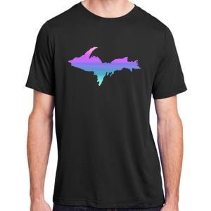 Up Upper Peninsula Michigan Ombre Yoopers 906 Adult ChromaSoft Performance T-Shirt