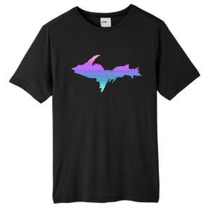 Up Upper Peninsula Michigan Ombre Yoopers 906 Tall Fusion ChromaSoft Performance T-Shirt