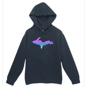 Up Upper Peninsula Michigan Ombre Yoopers 906 Urban Pullover Hoodie