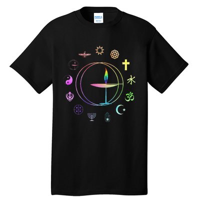 Unitarian Universalist Rainbow Uu Chalice Tall T-Shirt